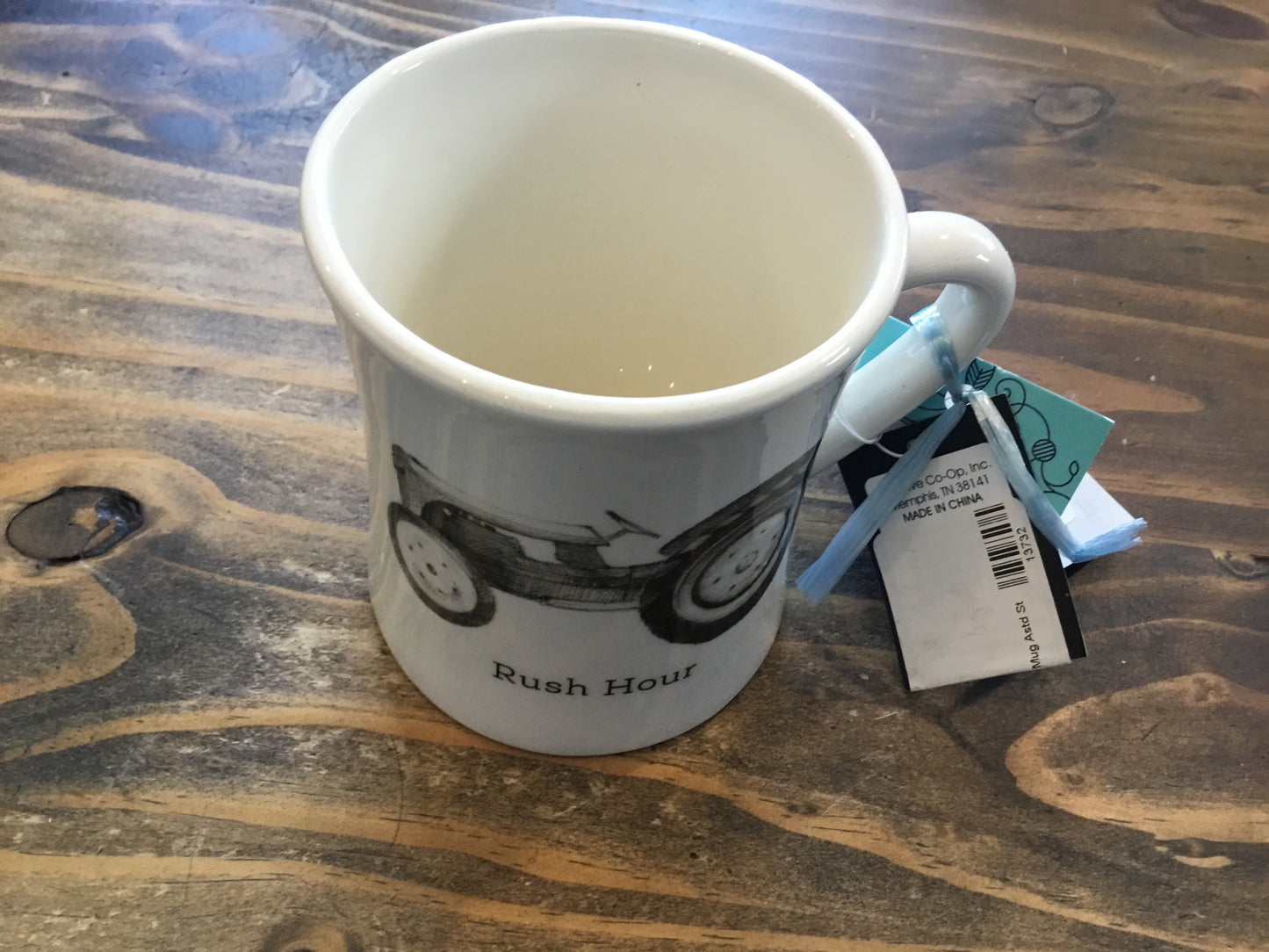 White Ceramic Farm Mug Assorted