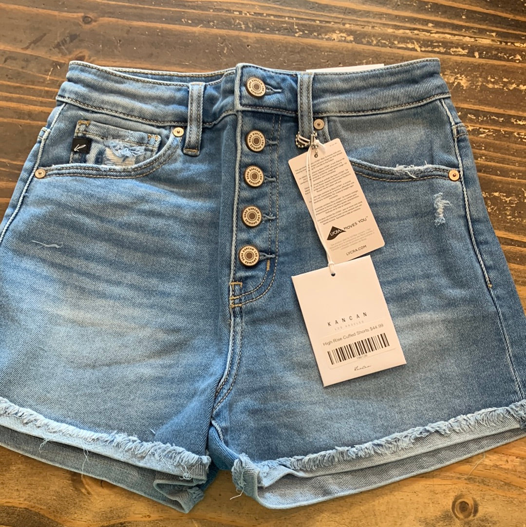 High Rise Cuffed Shorts