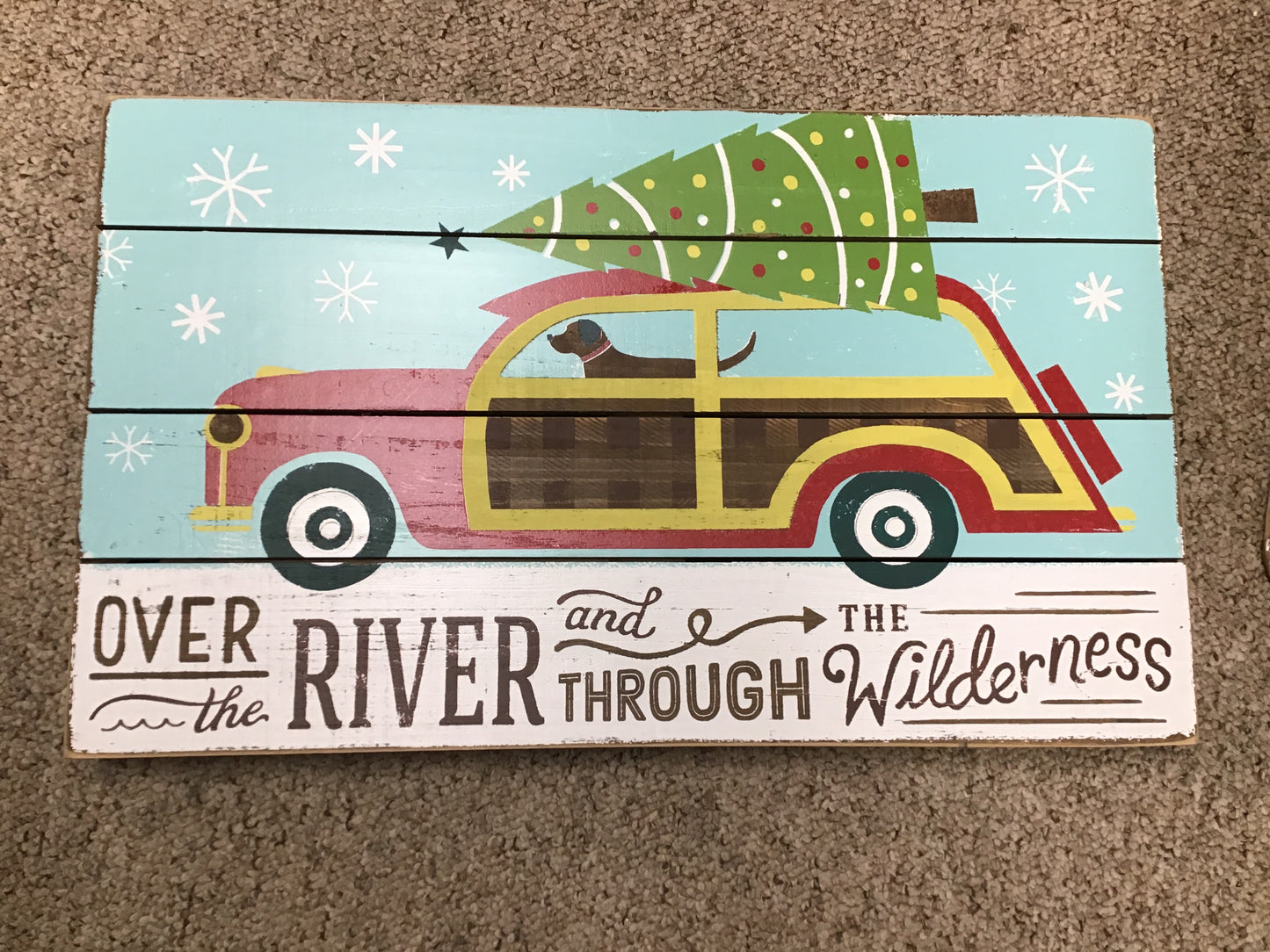 Christmas Station Wagon Wall Decoration