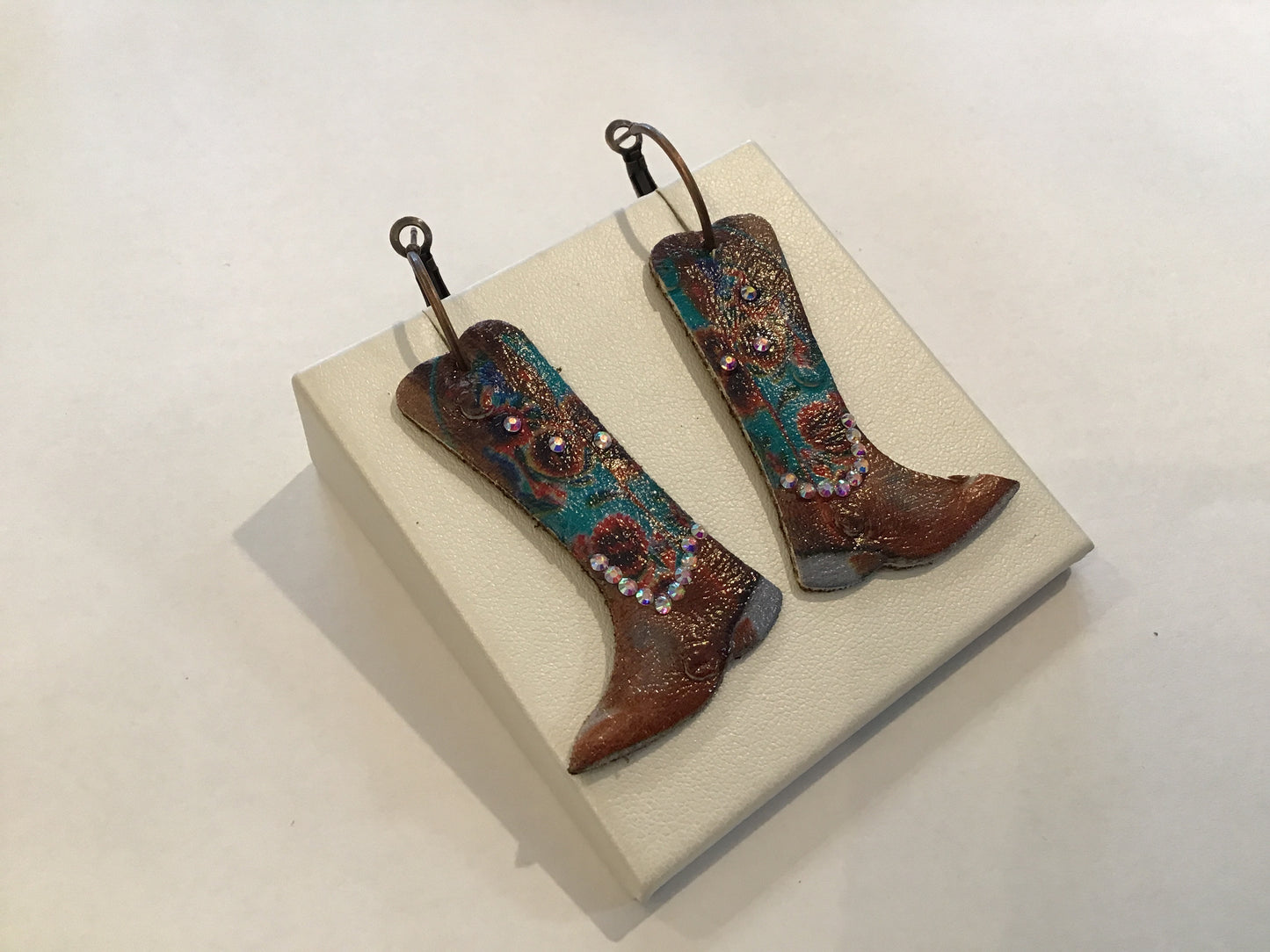 As Metal Floral Cowboy Boot French Wire