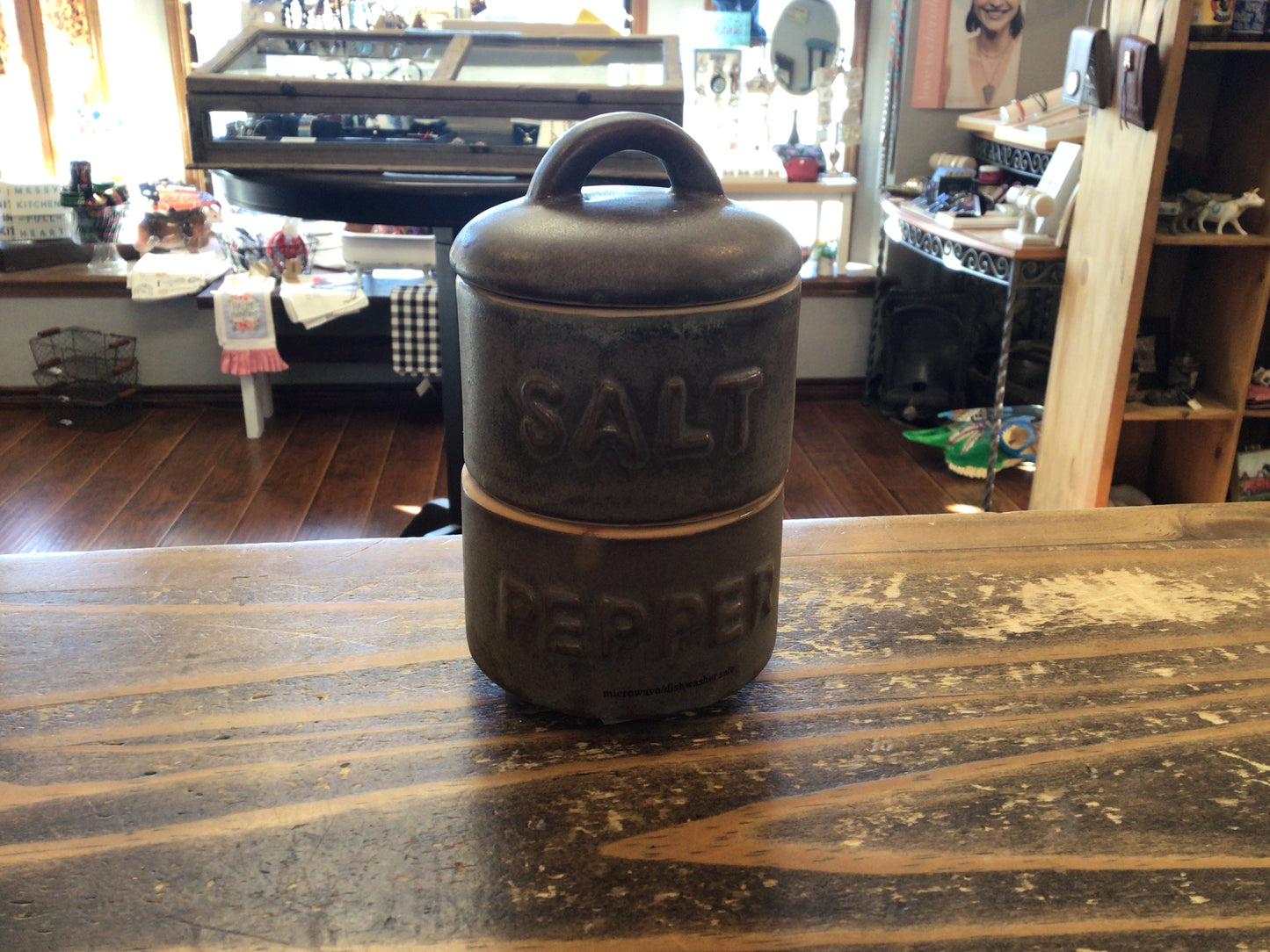 Stoneware Salt & Pepper Stacker