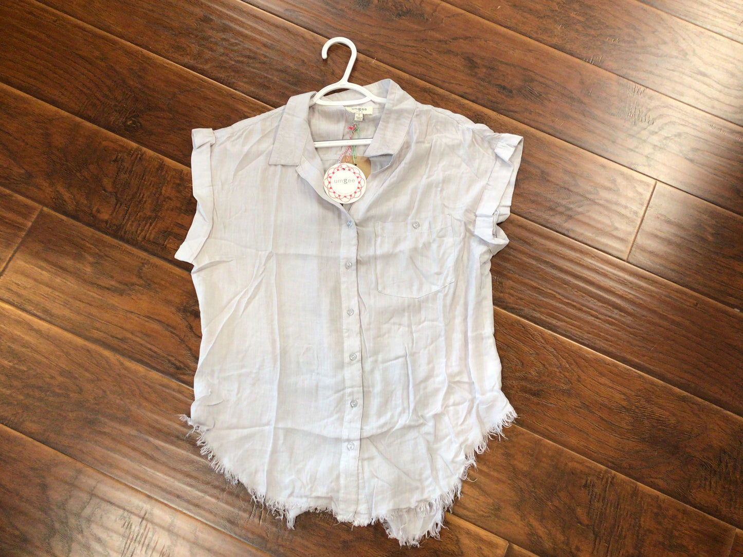 Washed Button Up Top