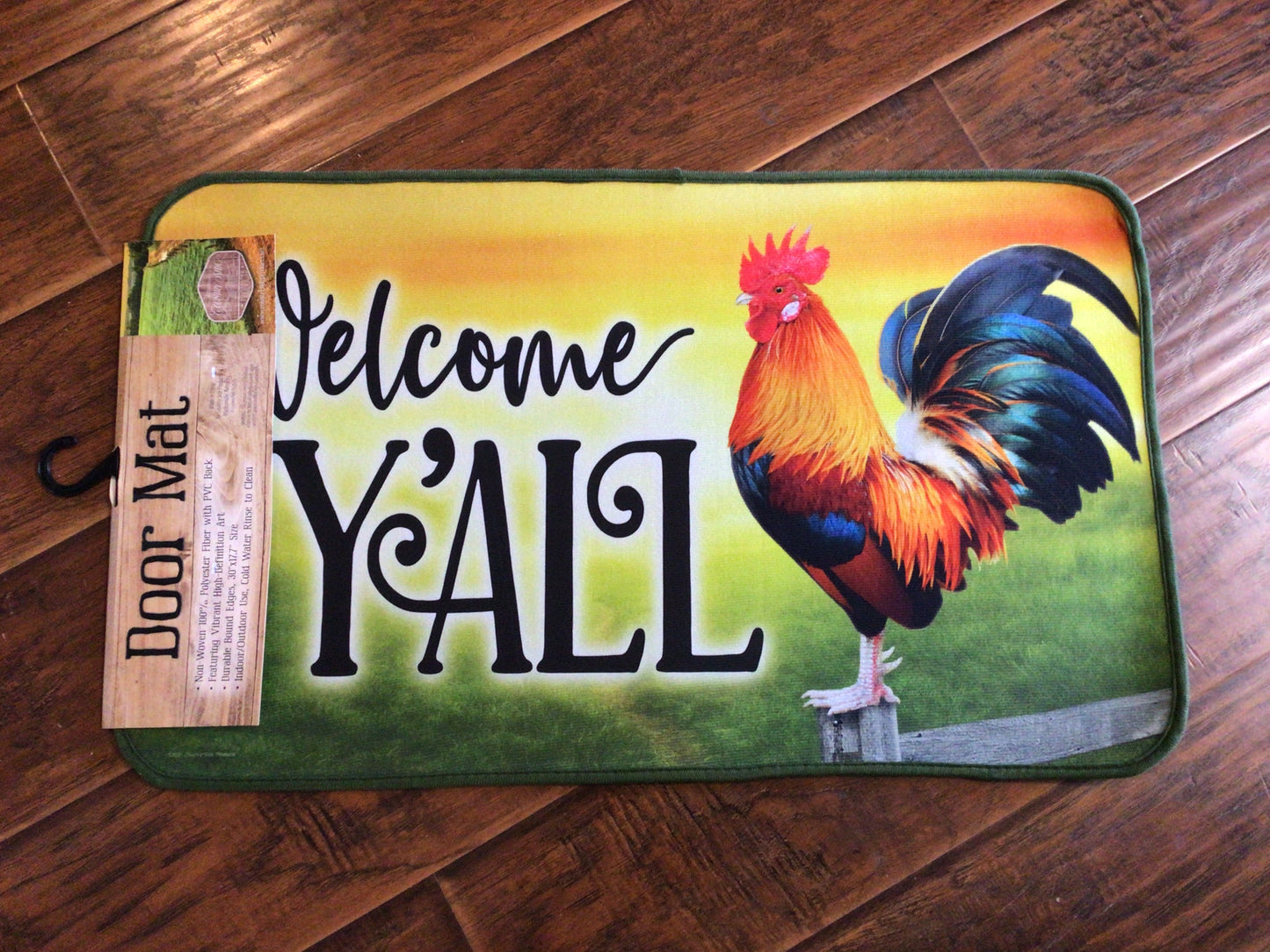 Welcome Y’all Rooster Door Mat