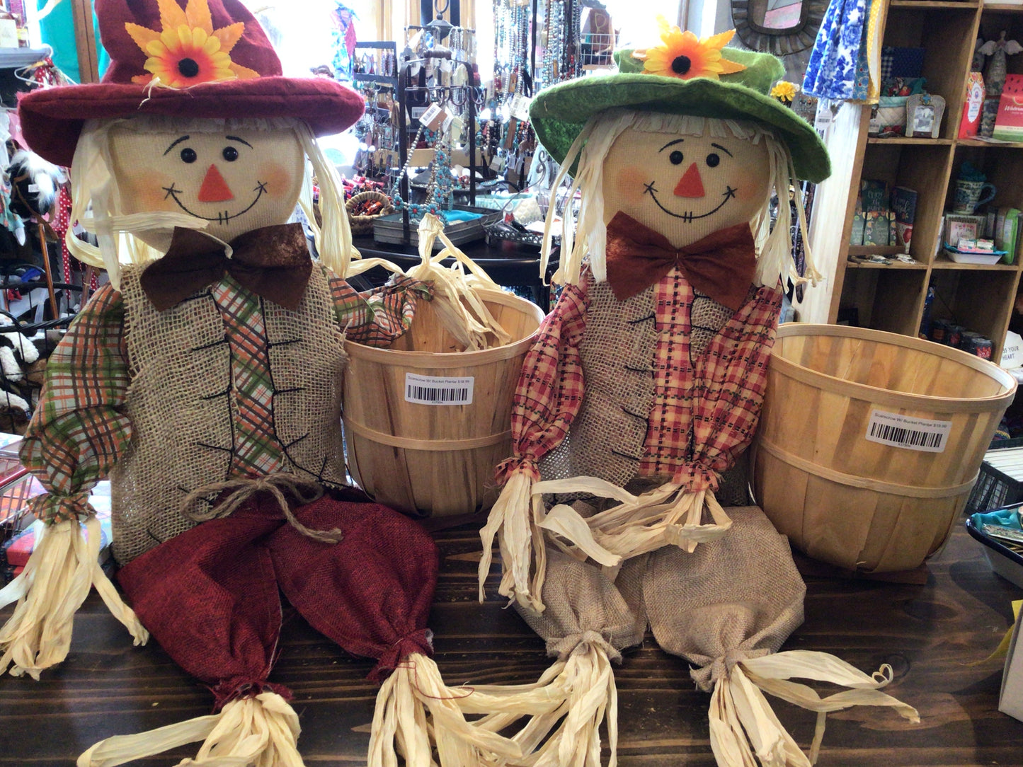 Scarecrow w/ Bucket Plantar