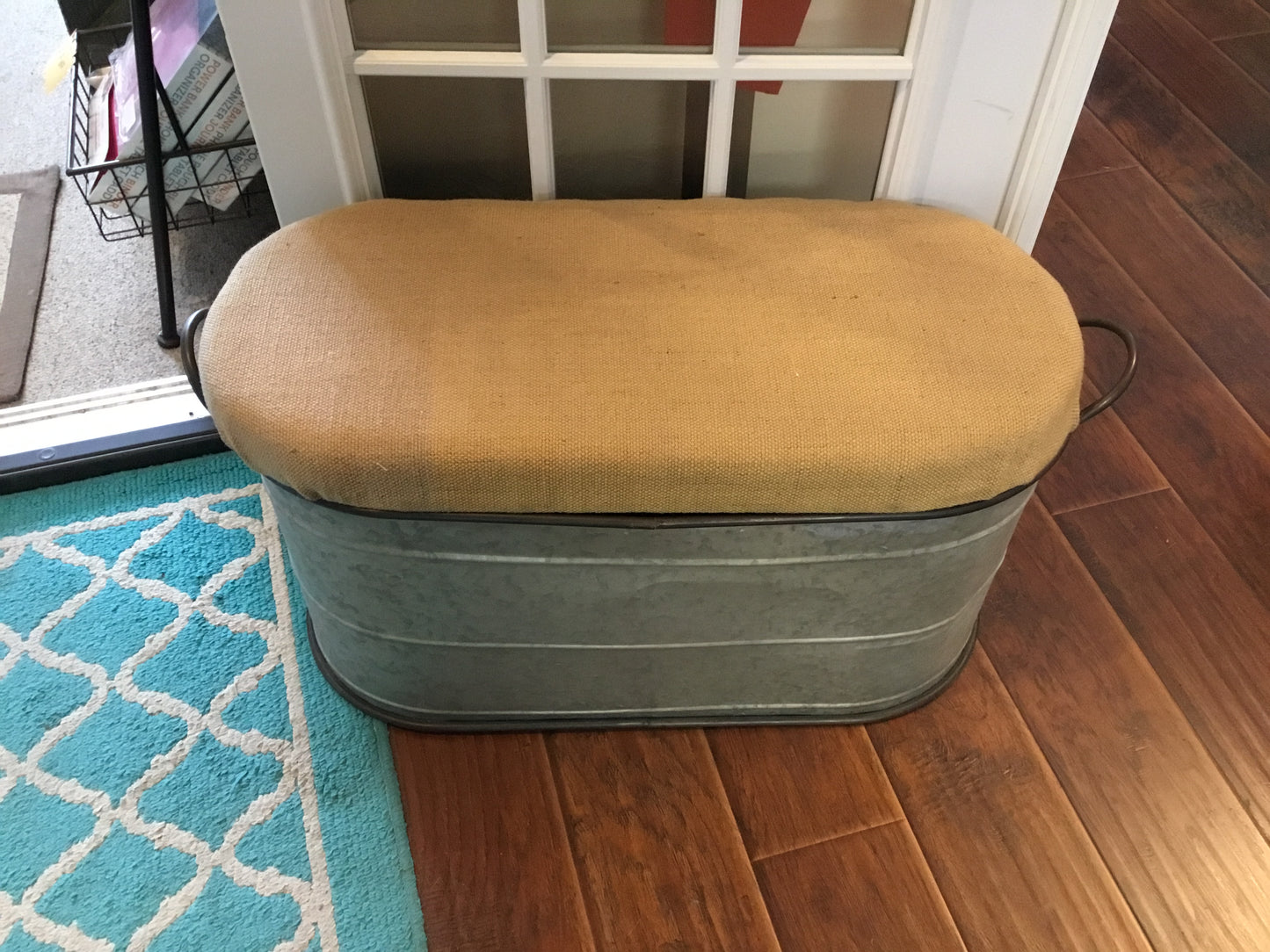 Large Metal Tub with Canvas Top