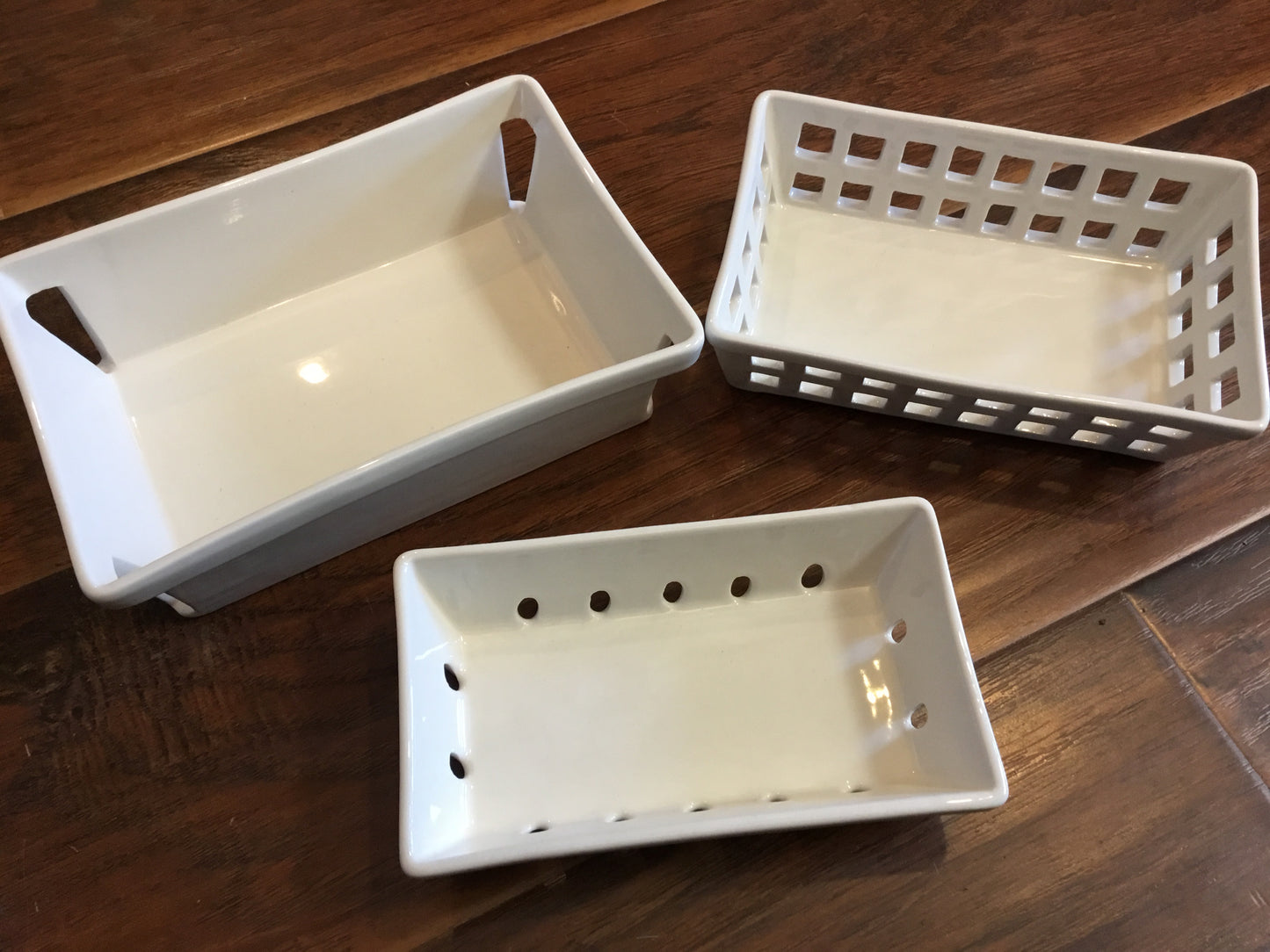 3 Piece Ceramic Berry Basket Set