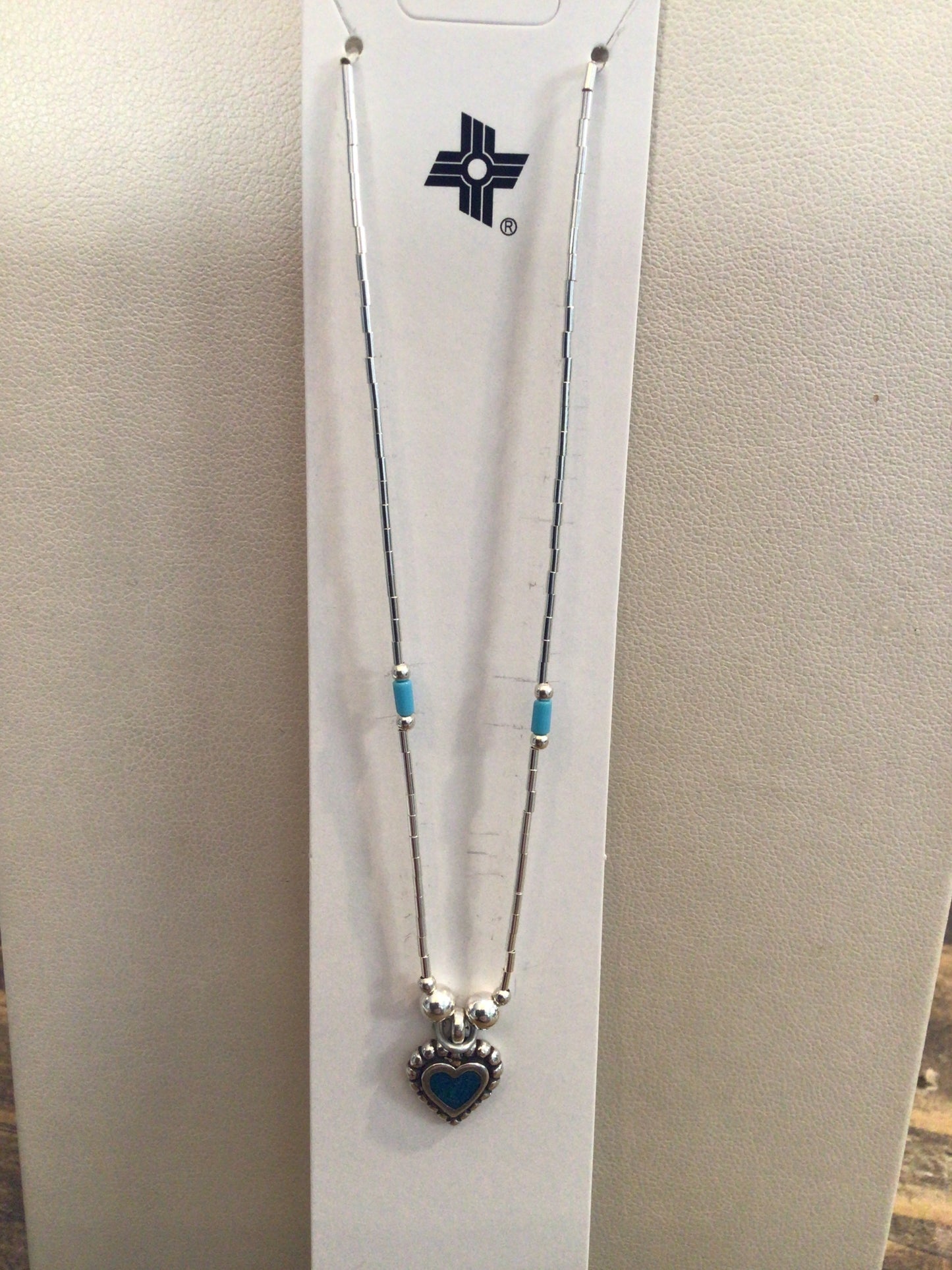 SS Small Turquoise Heart Necklace