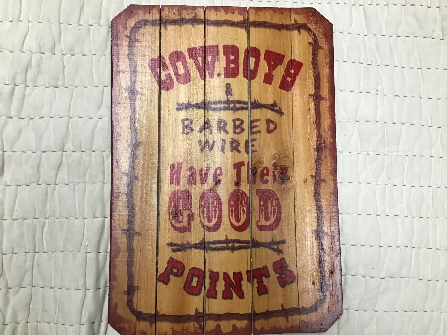 Cowboys & Barbwire Sign