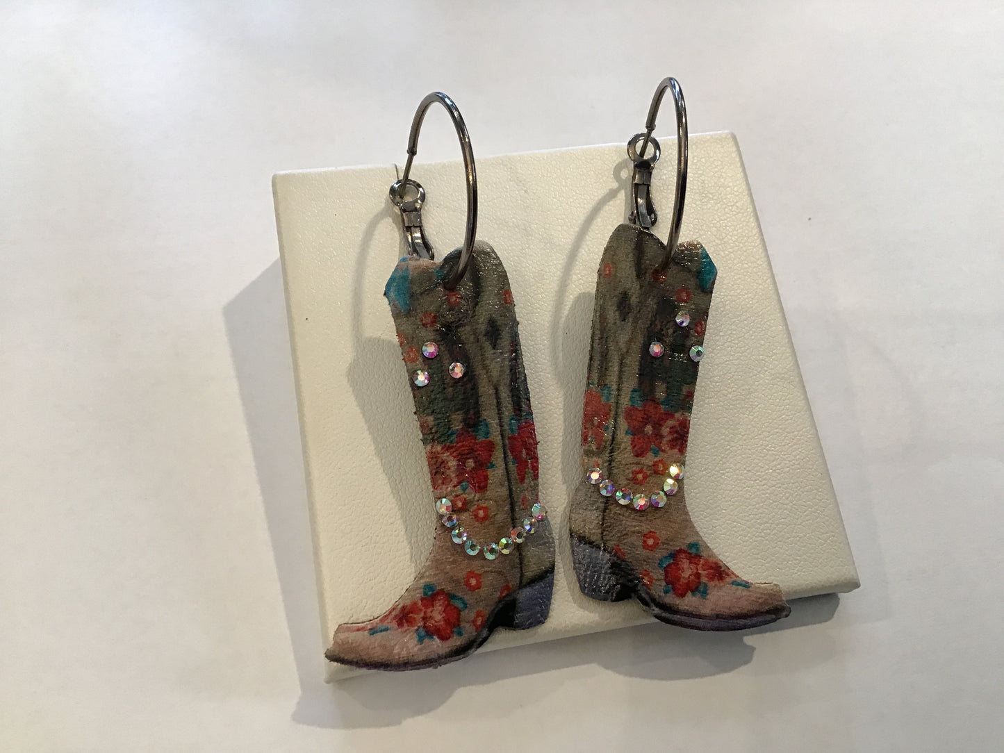 As Metal Floral Cowboy Boot French Wire