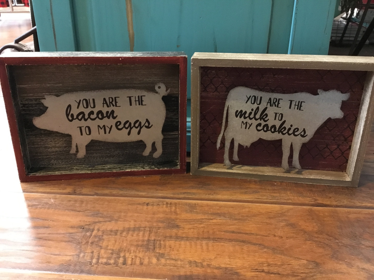 Wood/Tin 3D Box Sign
