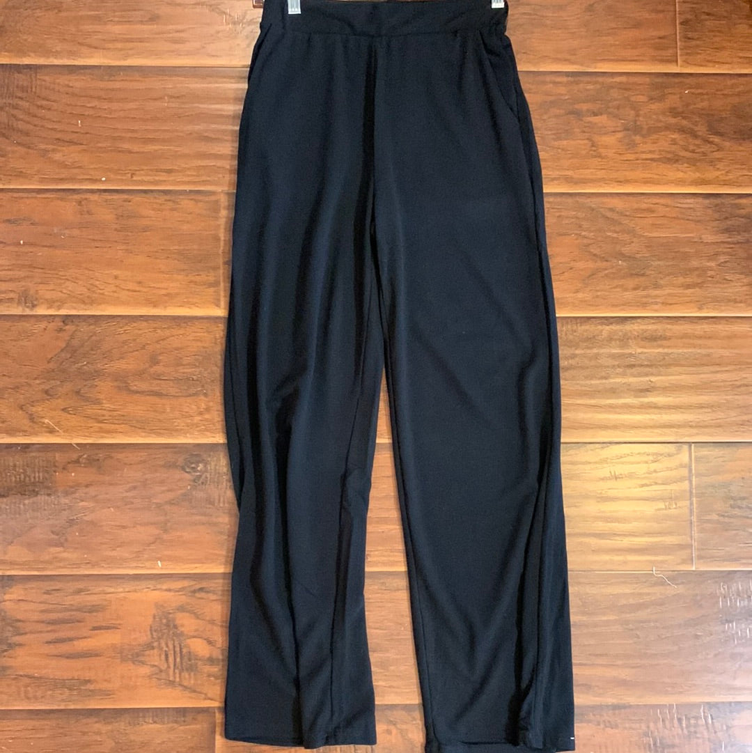 Black LT Terry Straight Pants