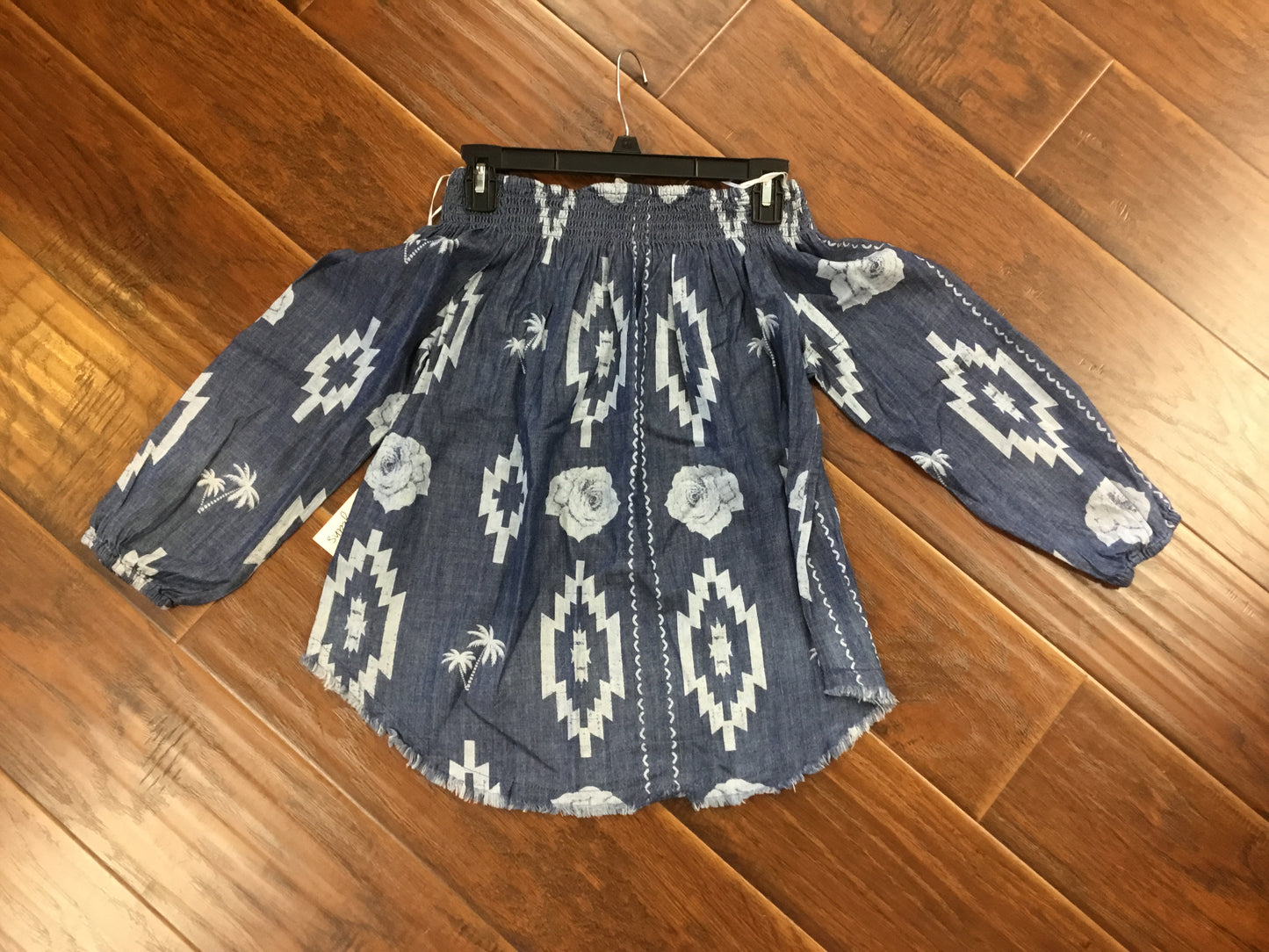 Denim Tribal Top