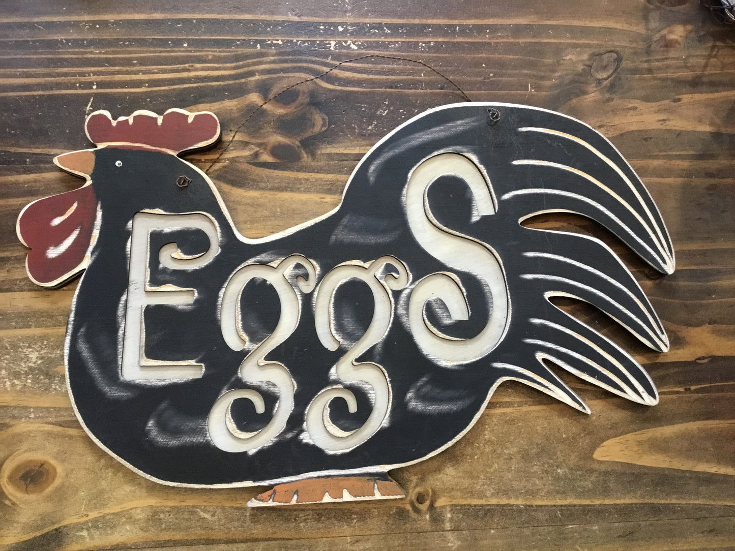 Chicken Eggs Wood Sign
