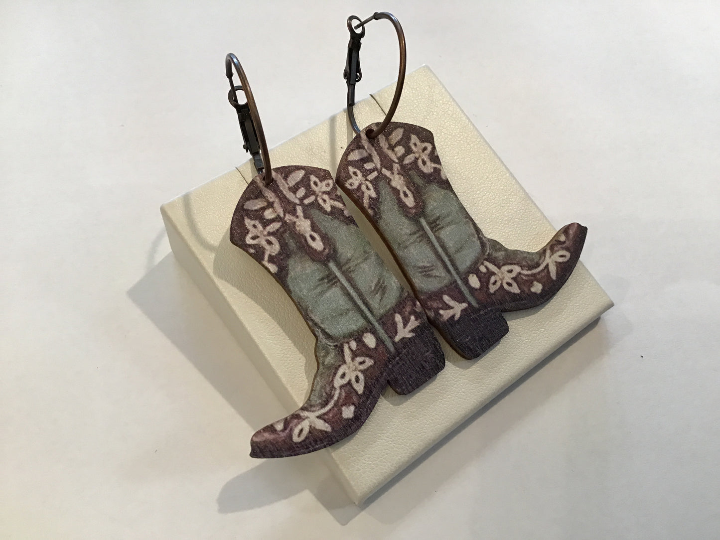 As Metal Floral Cowboy Boot French Wire