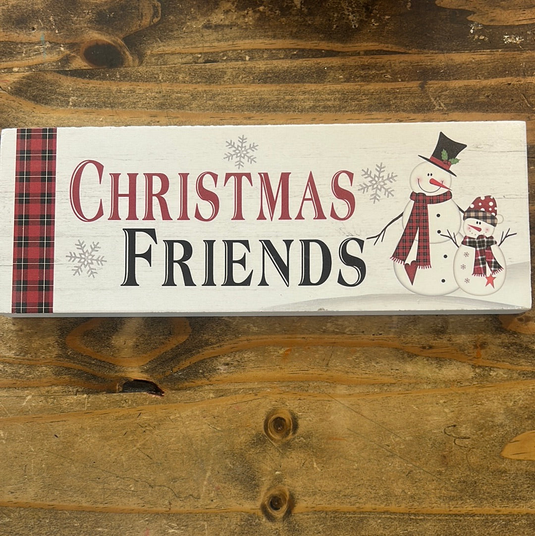 Snowman Holiday Box Sign