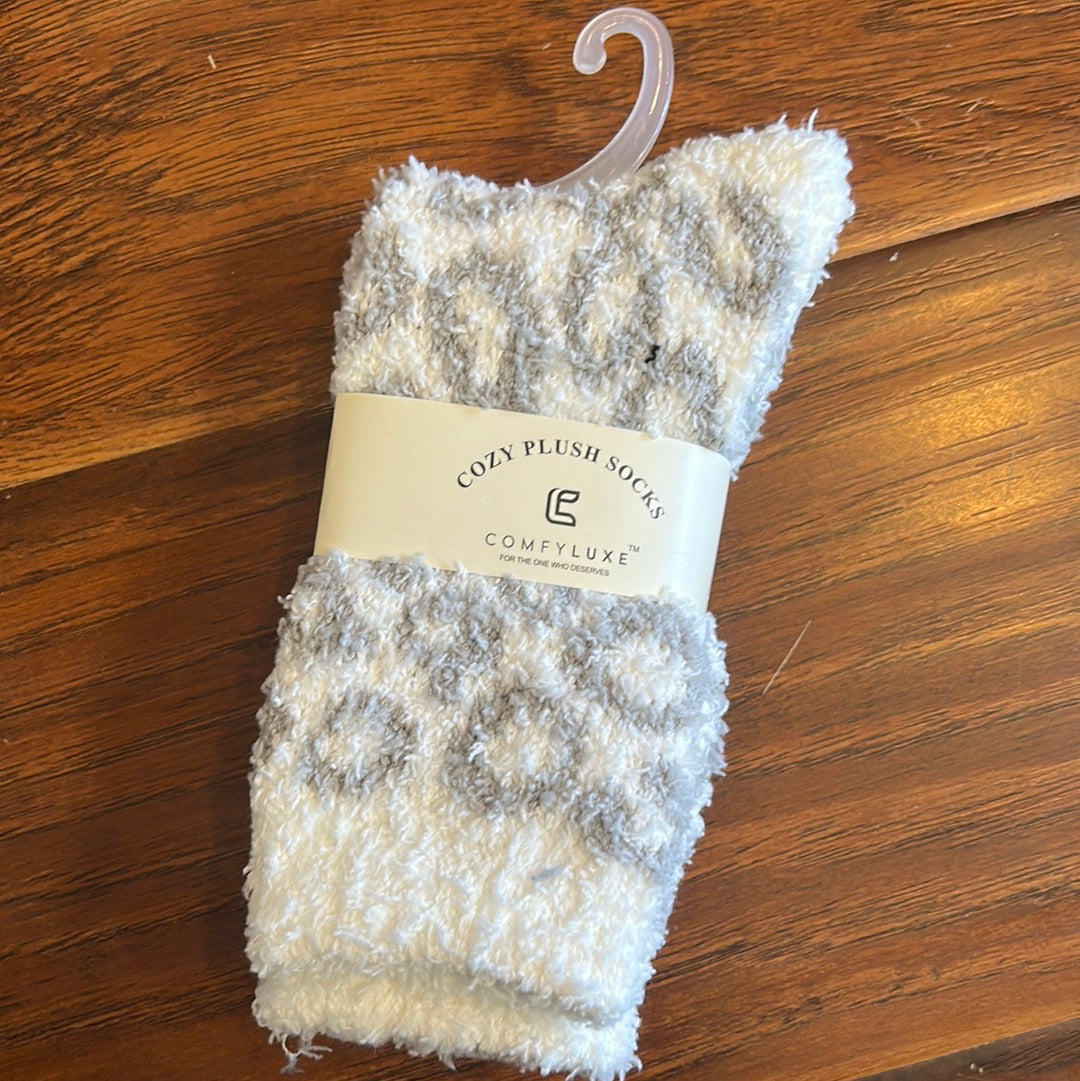 ComfyLuxe Leopard Mini-Crew Socks