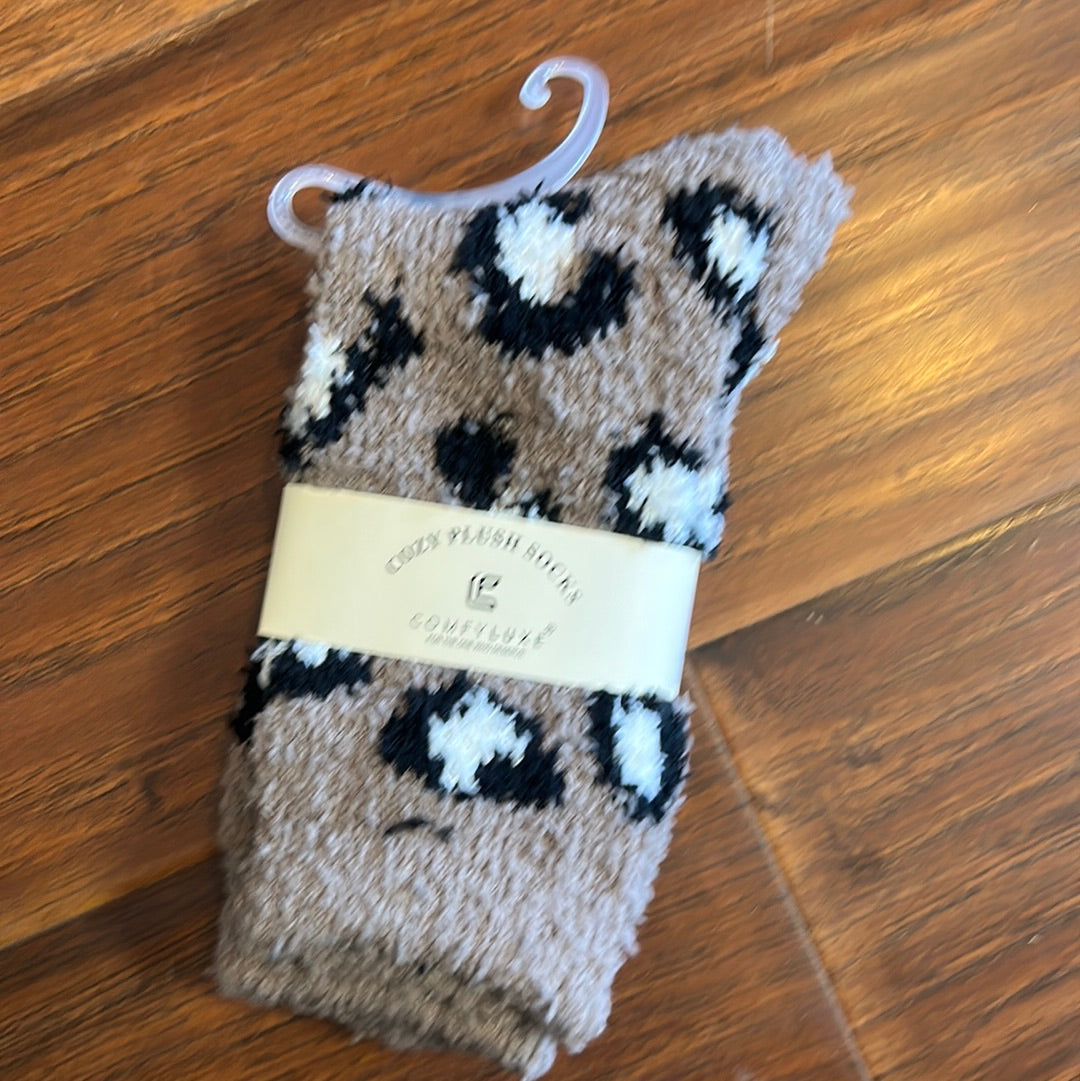ComfyLuxe Leopard Mini-Crew Socks