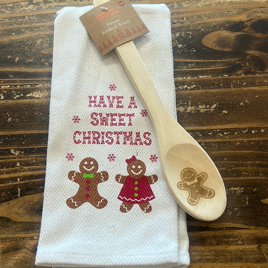 Holiday Spoon and Towel Set