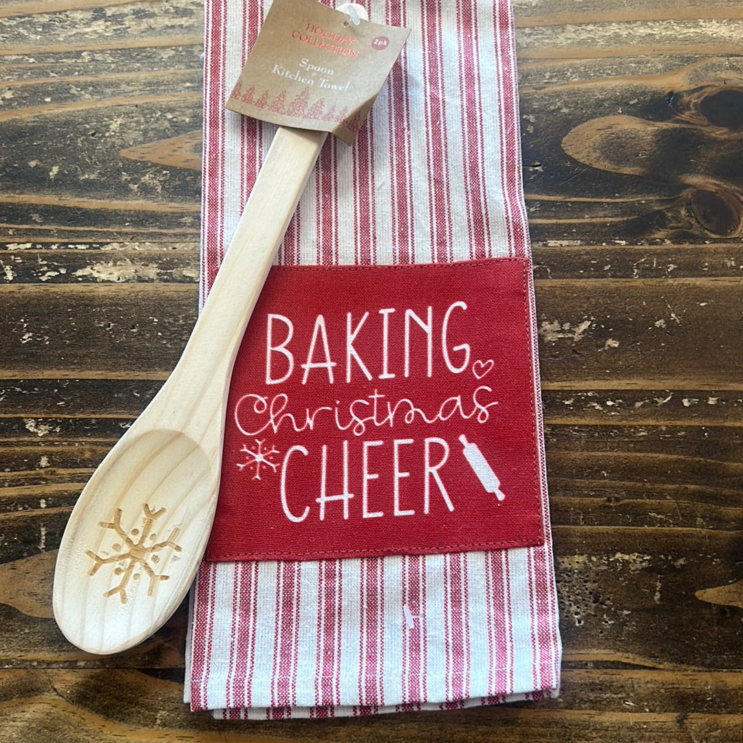 Holiday Spoon and Towel Set