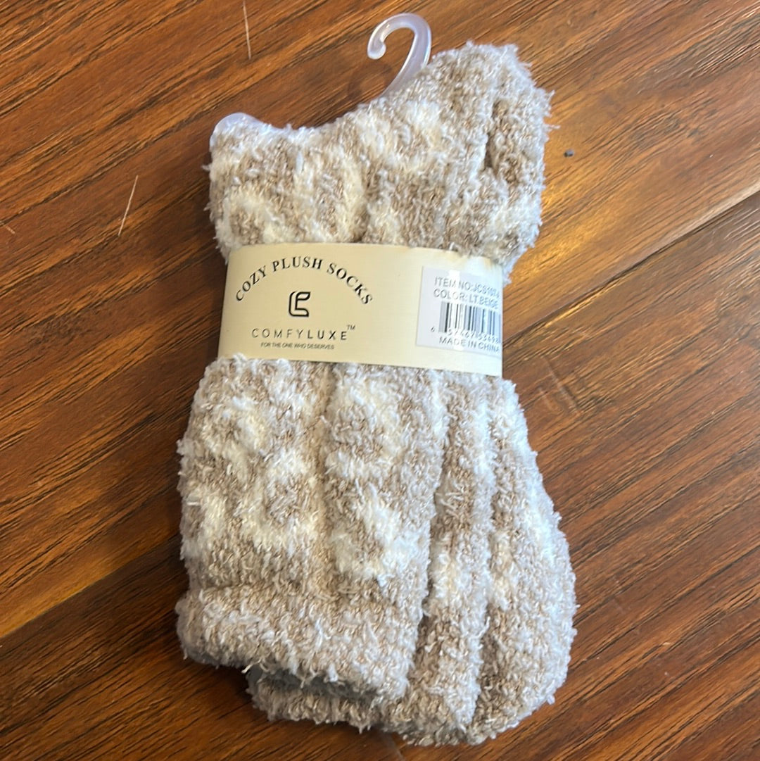 ComfyLuxe Leopard Mini-Crew Socks
