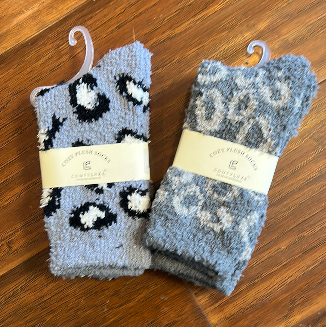 ComfyLuxe Leopard Mini-Crew Socks