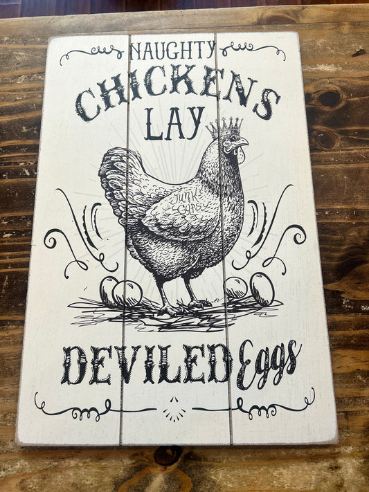 12x18 Naughty Hens