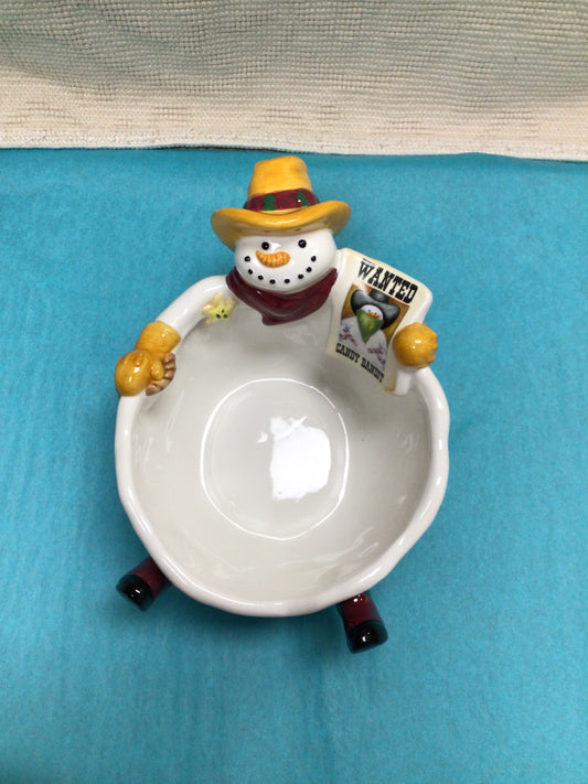 Snowman Candy Dish