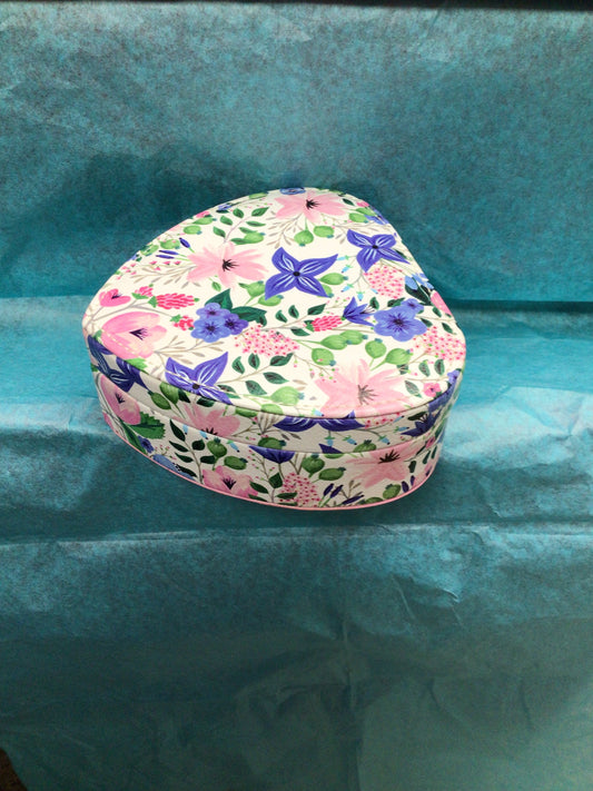 Floral Heart Shaped Jewelry Box