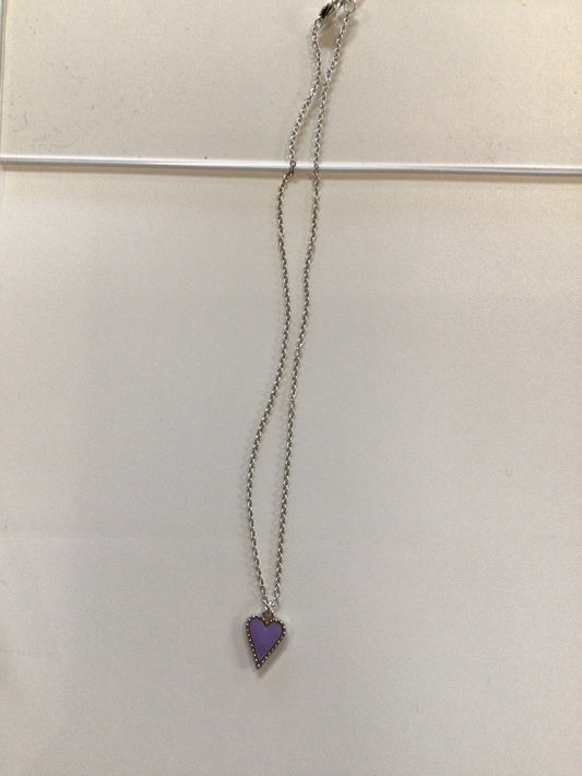 Dazzling Love Lilac Heart Necklace