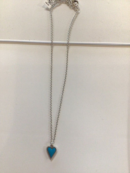 Dazzling Love Teal Heart Necklace
