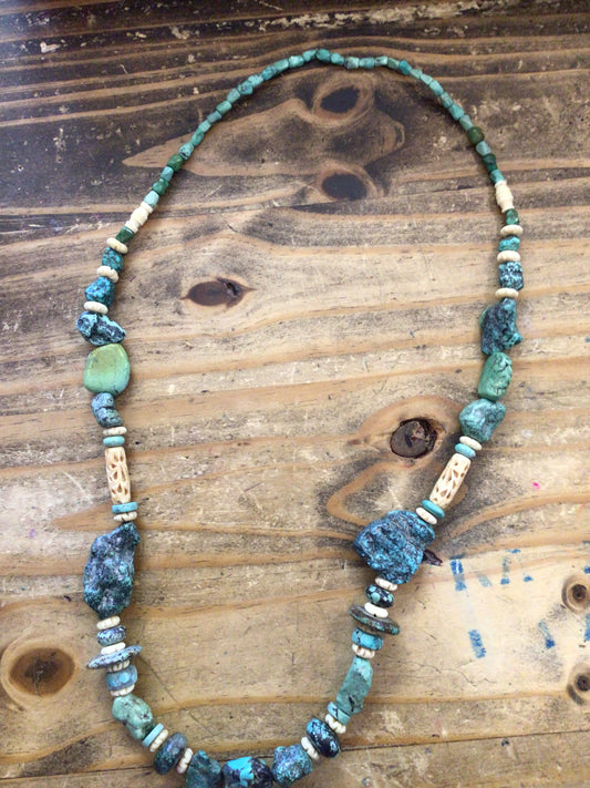 Turquoise Rock Necklace