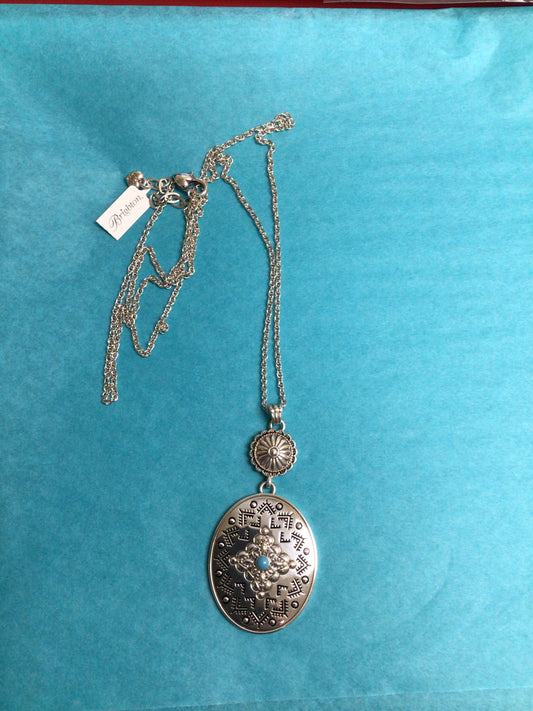 Mosaic Paseo Long Concho Necklace