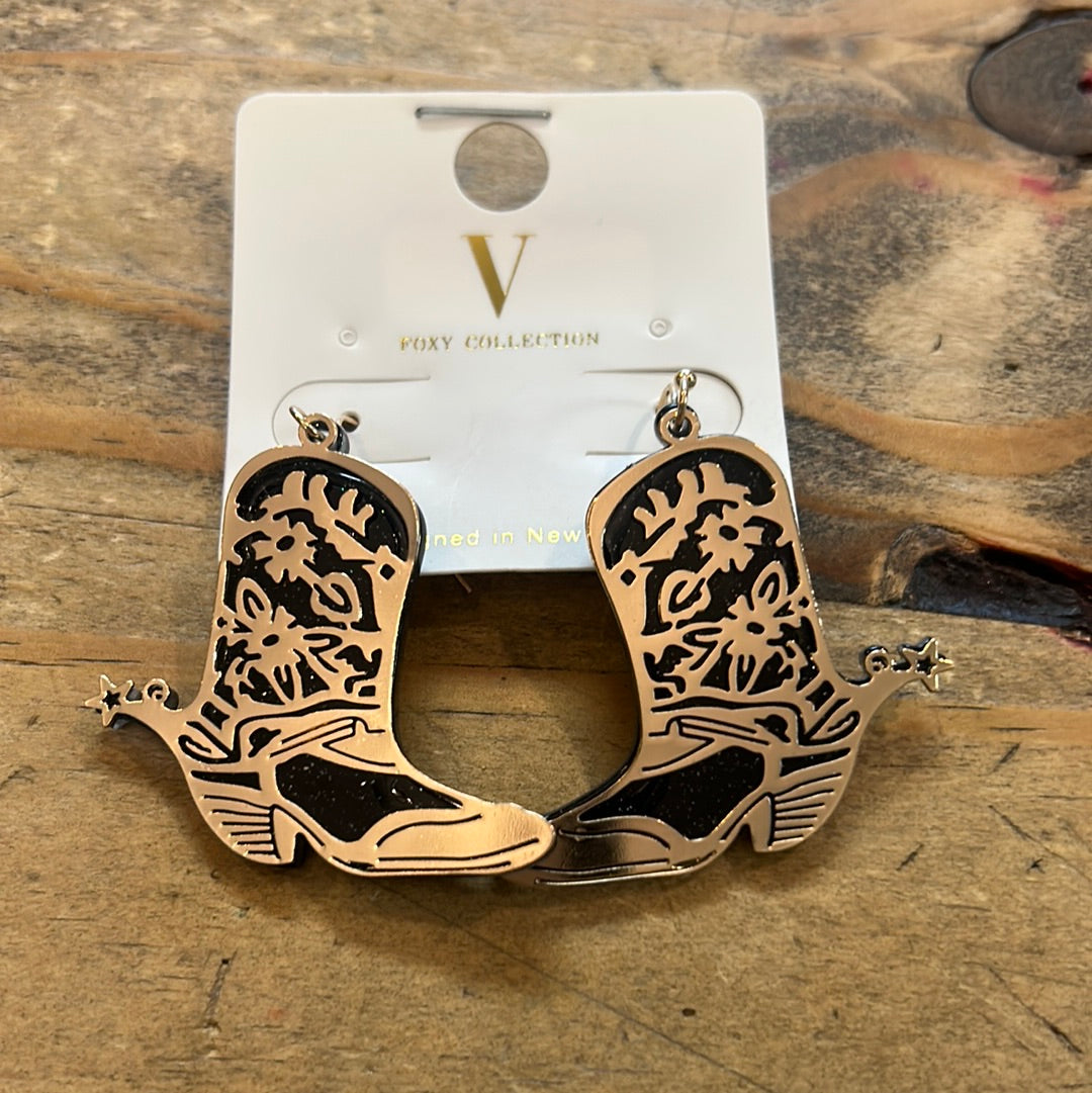 Acrylic Metal Dangle Earrings