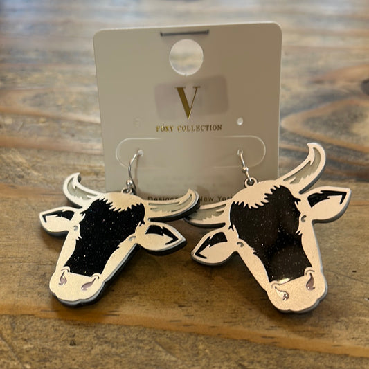 Acrylic Metal Dangle Earrings