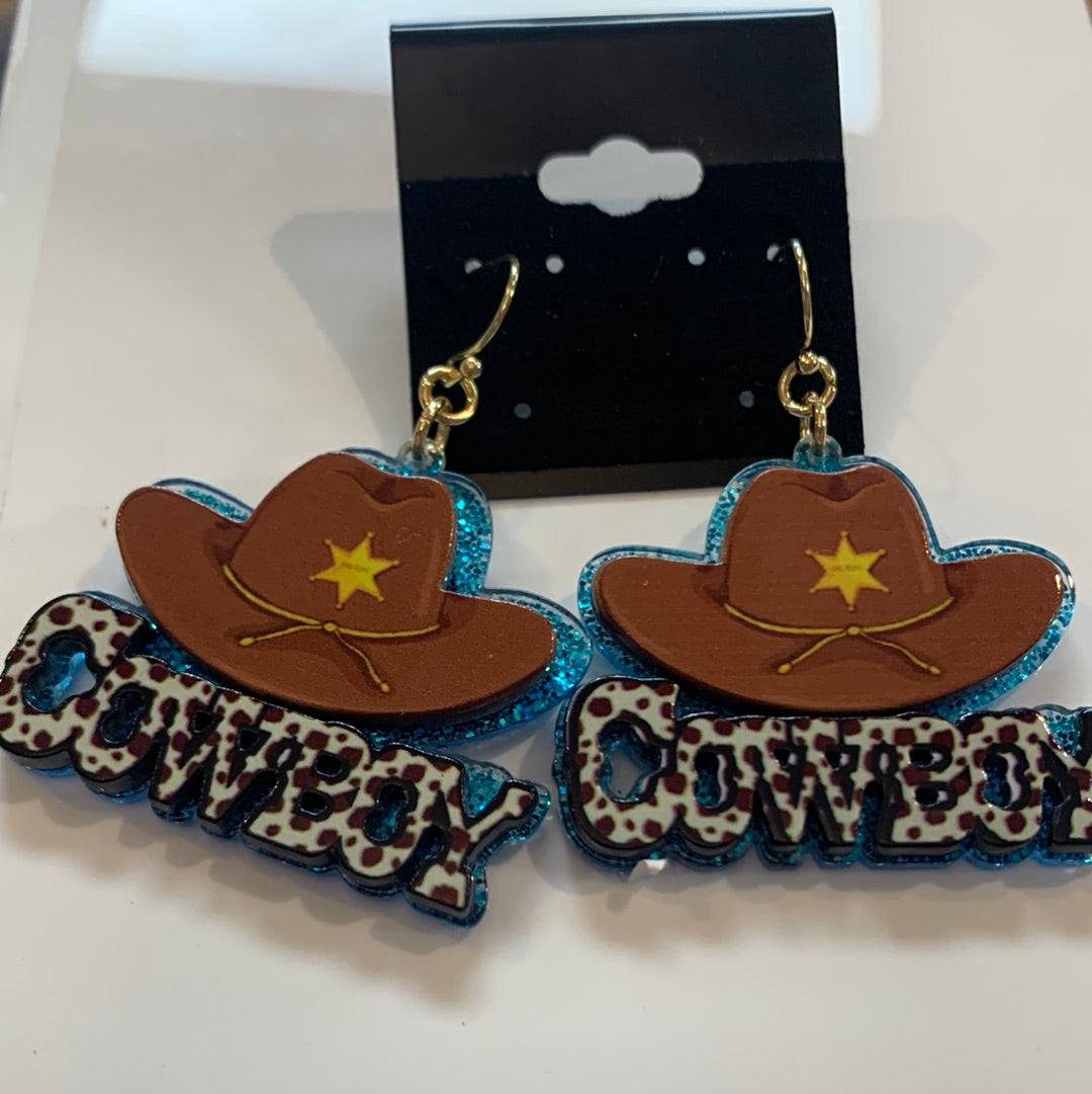 Country Acrylic Popart Earrings