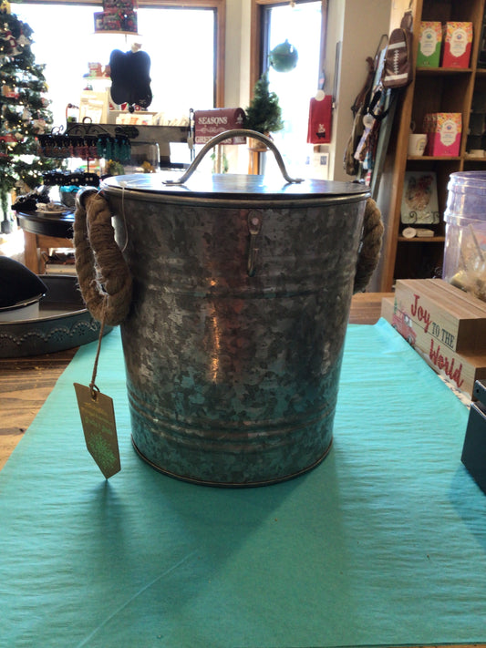 Galvanized ice bucket