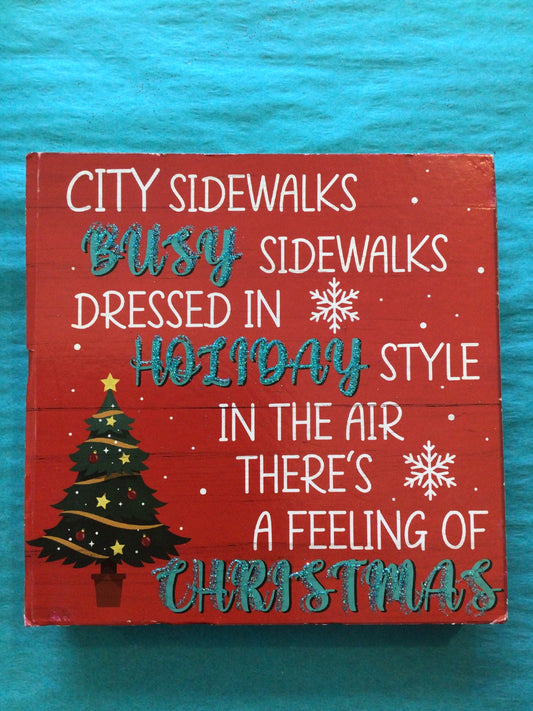 City Sidewalks Xmas sign