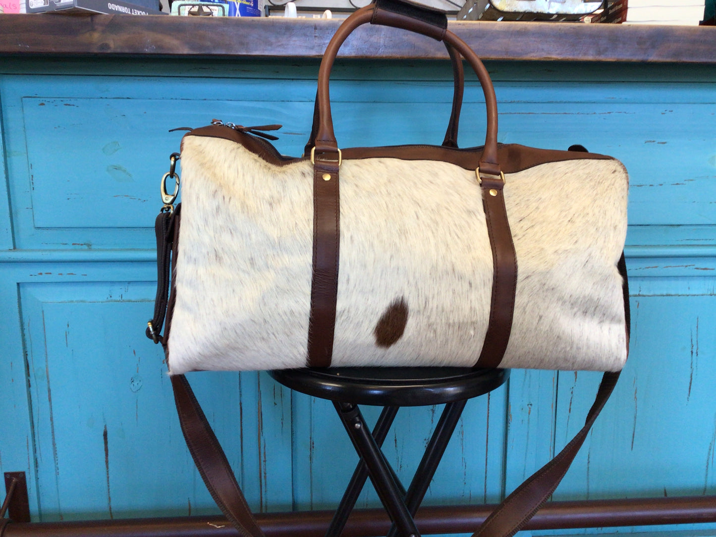 Cowhide Duffel Bag
