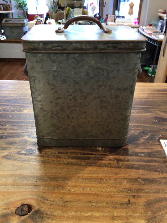 Galvanized Medium Canister W Handles