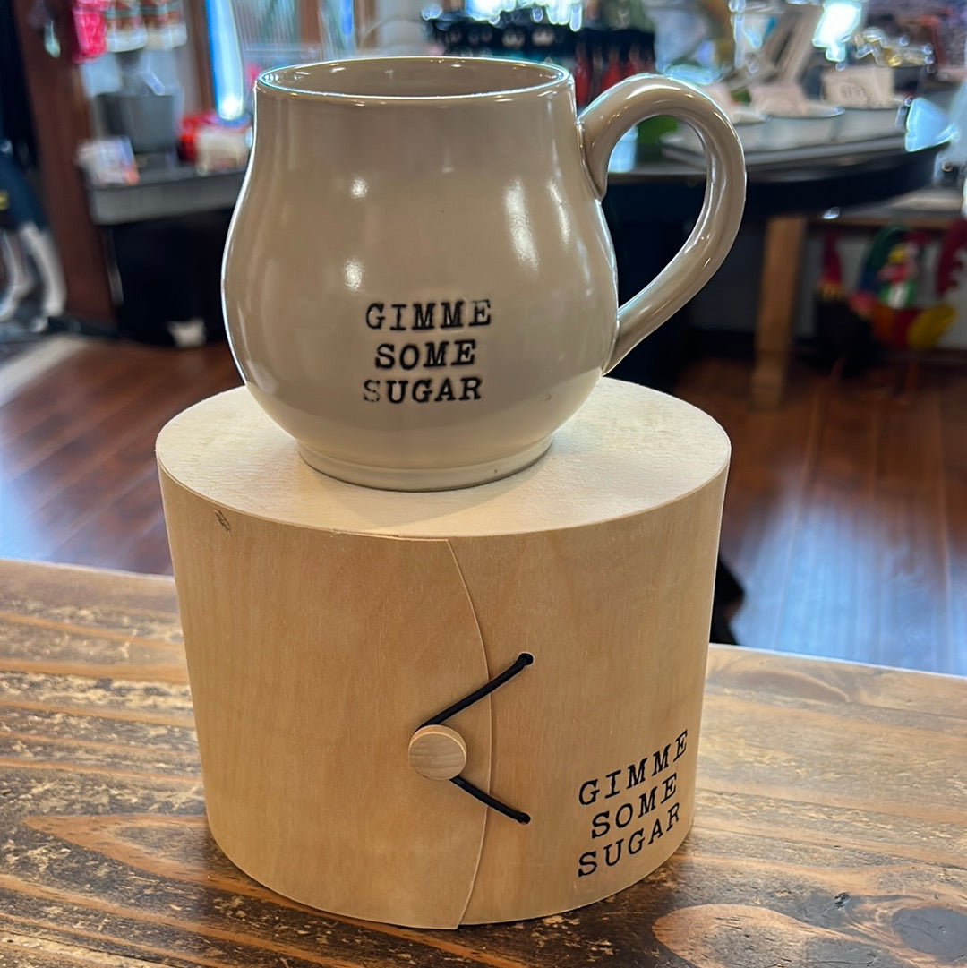Stoneware Mug in Wood Box