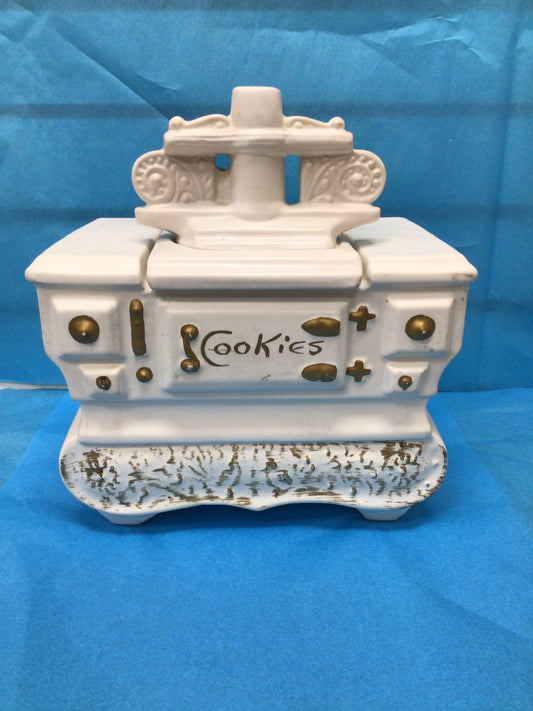 Antique cookie jar white