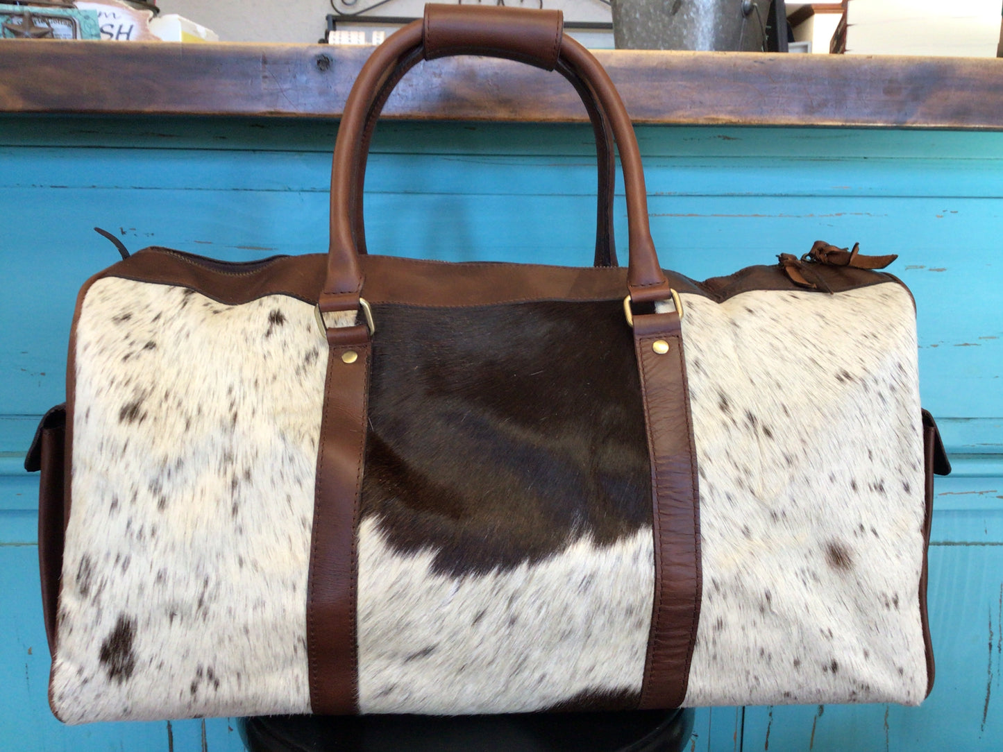Cowhide Duffel Bag