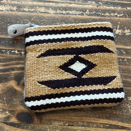 Cowhide/Canvas Coin Purse