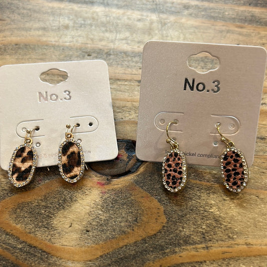 Small Animal Print Dangle ER