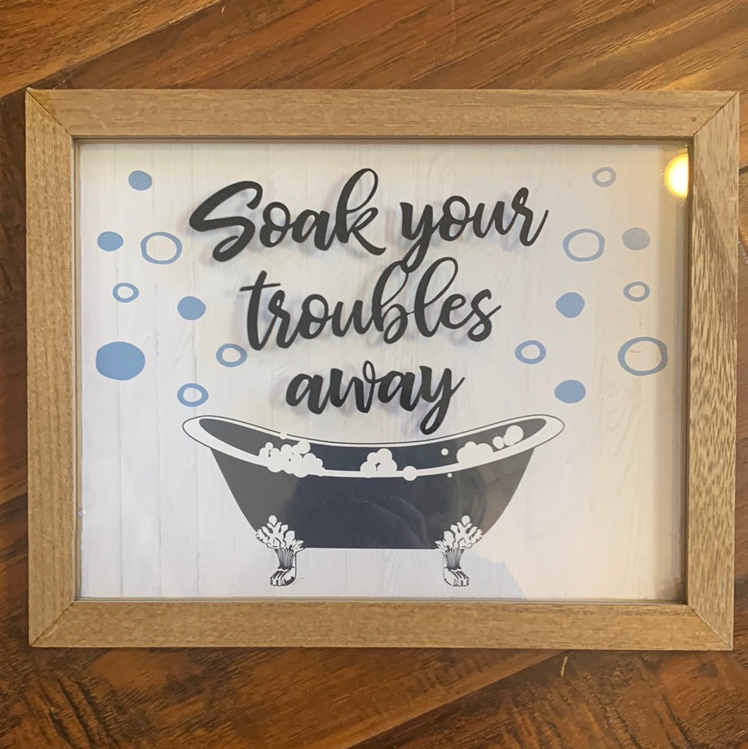 12”x9.5” Wood/Glass Wall Signs