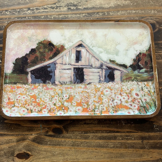 Acacia Barn Wood Tray