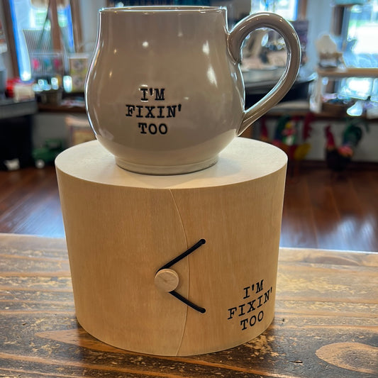 Stoneware Mug in Wood Box