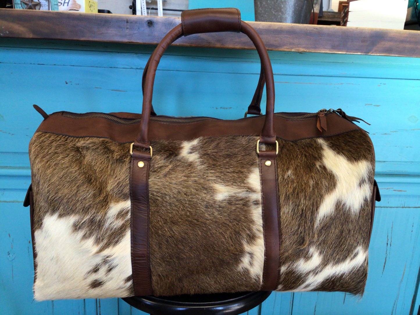 Cowhide Duffel Bag