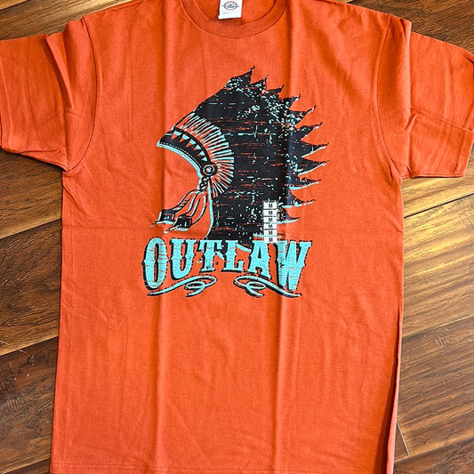 Burnt Orange Native Outlaw T-Shirt