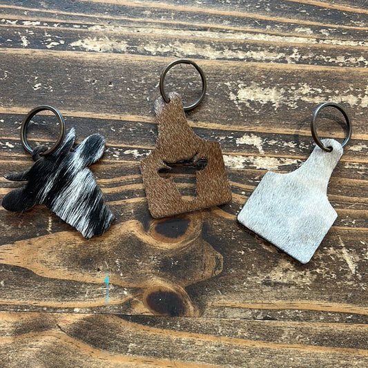 Bhrayna Cowhide Keychains